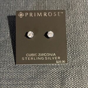Primrose Sterling Silver Cubic Zirconia Earrings